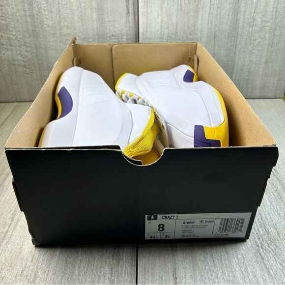NEW Adidas Crazy 1 Lakers Home Kobe Bryant Basketball Sneaker GY8947 Mens Size 8 main image 5